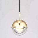 Suspension design boule en verre et métal Globe
