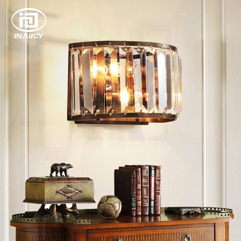 Applique LED demi-cercle en cristal Loft