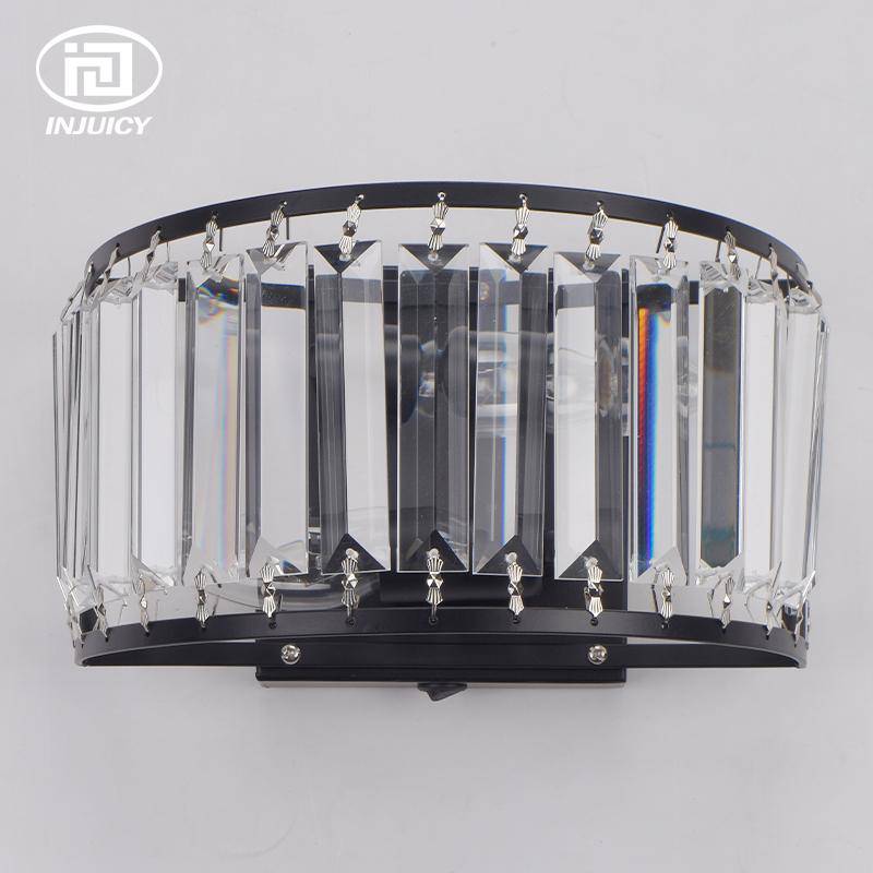 Applique LED demi-cercle en cristal Loft