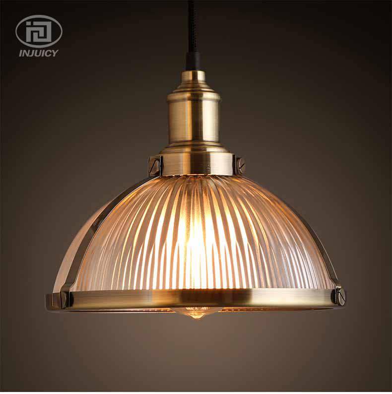 Suspension chromée LED demi boule en verre Vintage - vue 3 sur 7