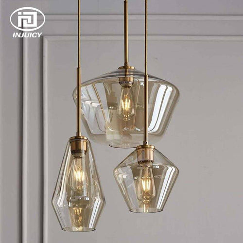 Suspension en verre fumé marron de plusieurs formes Cognac - vue 8 sur 14