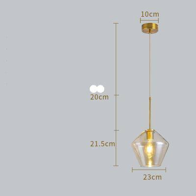 Suspension en verre fumé marron de plusieurs formes Cognac - vue 8 sur 14
