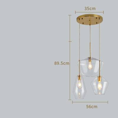 Suspension en verre fumé marron de plusieurs formes Cognac - vue 15 sur 14