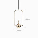 Suspension design à LED formes chromés Industrial