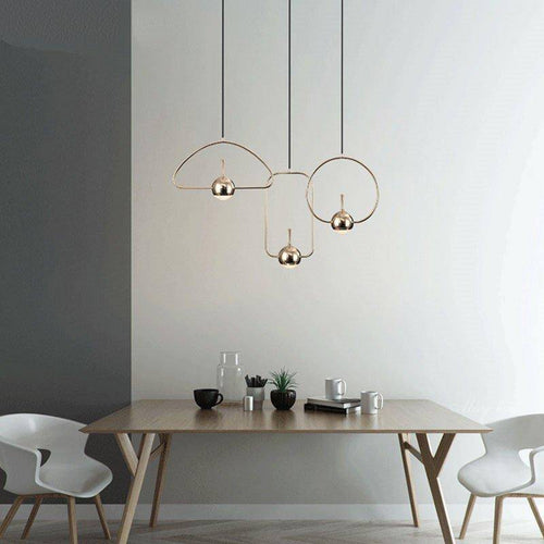Suspension design à LED formes chromés Industrial - vue 3 sur 13