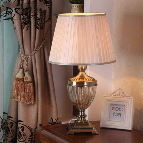 Lampe de chevet chic avec abat-jour en tissu Fabric - vue 2 sur 4