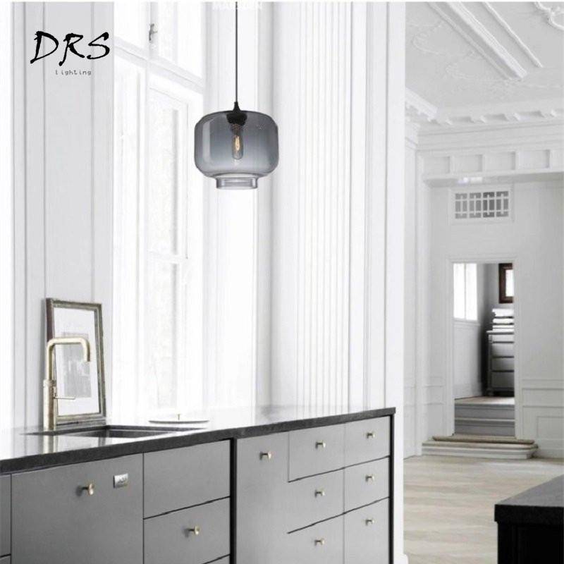 Suspension arrondies en verre de plusieurs formes scandinaves