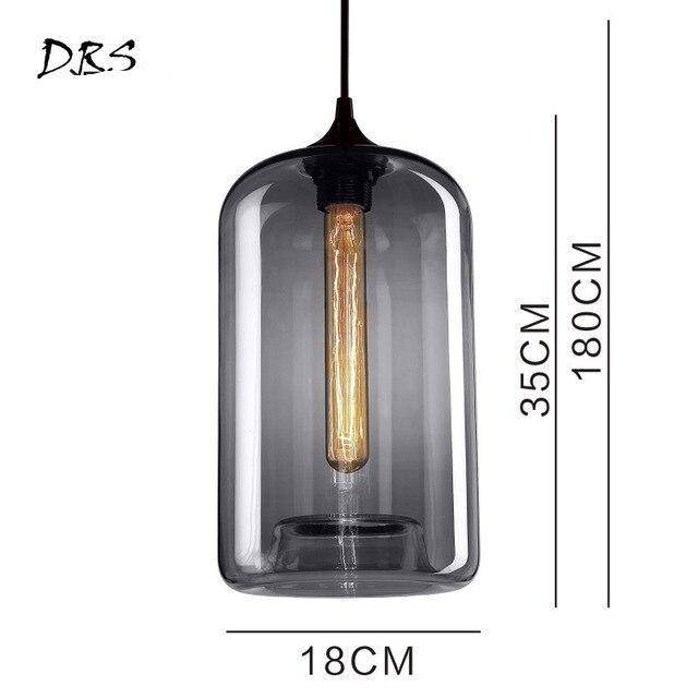 Suspension arrondies en verre de plusieurs formes scandinaves