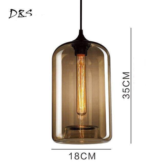 Suspension arrondies en verre de plusieurs formes scandinaves