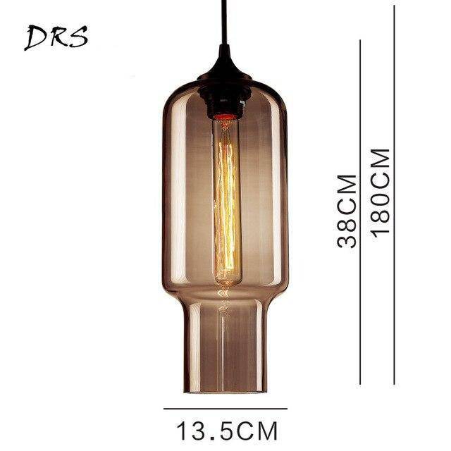 Suspension arrondies en verre de plusieurs formes scandinaves