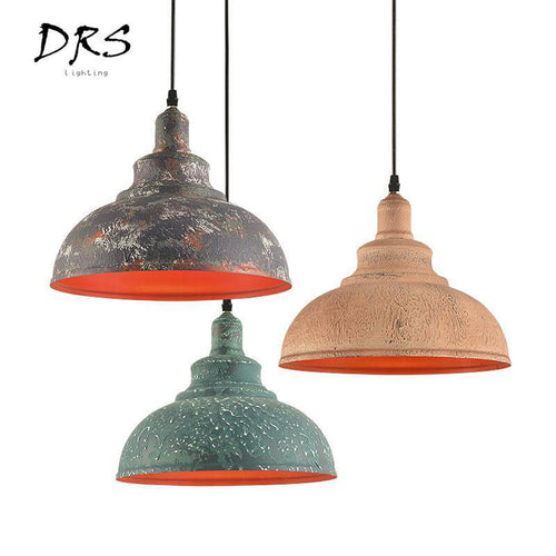 Suspension rustique style cuivre industriel vieilli - vue 9 sur 8