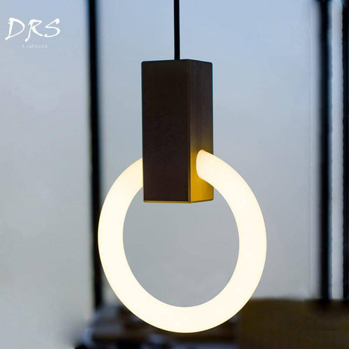Suspension design cercle éclairé scandinave - vue 3 sur 13