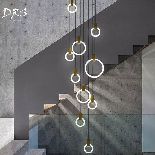 Suspension design cercle éclairé scandinave - vue 14 sur 13