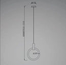 Suspension design cercle éclairé scandinave