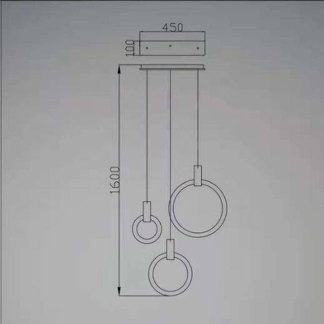 Suspension design cercle éclairé scandinave - vue 3 sur 13