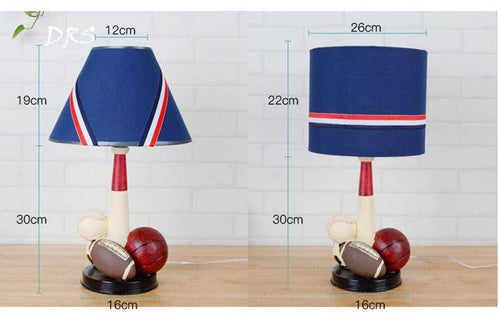 Lampe de chevet enfant avec ballons sportifs et abat-jour - vue 5 sur 6