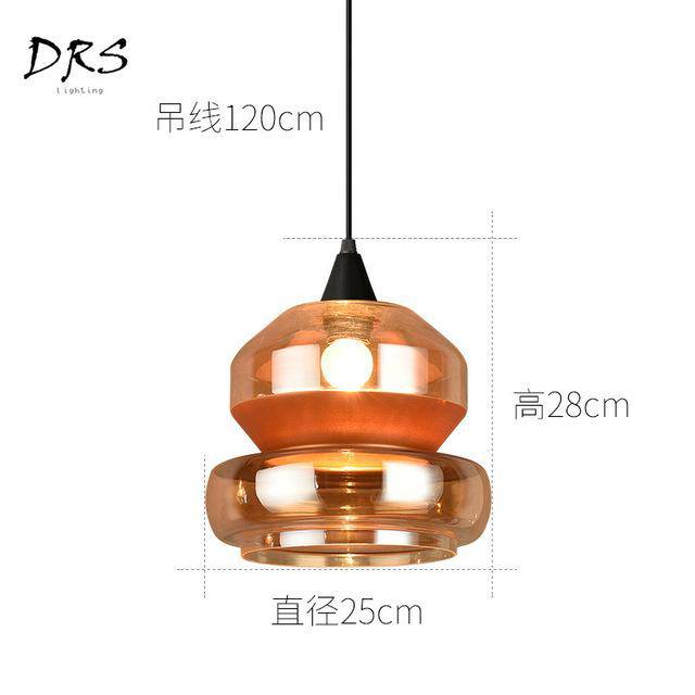 Suspension design en verre fumé marron de plusieurs formes - vue 4 sur 17