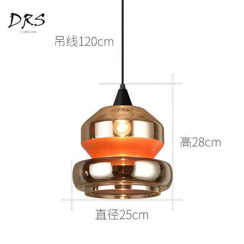Suspension design en verre fumé marron de plusieurs formes - vue 12 sur 17