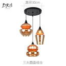 Suspension design en verre fumé marron de plusieurs formes