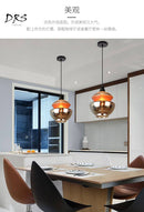 Suspension design en verre fumé marron de plusieurs formes
