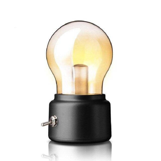 Lampe à poser LED vintage en forme d'ampoule - vue 5 sur 6