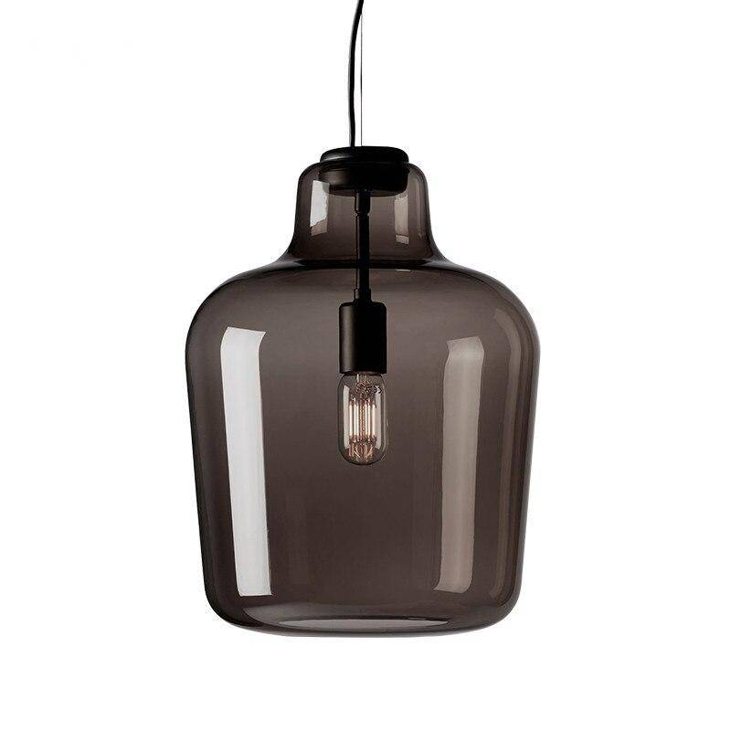 Suspension design LED en verre fumé moderne - vue 6 sur 6