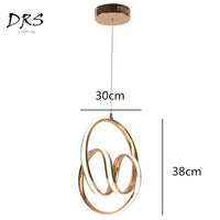 Suspension design arrondi doré Restaurant