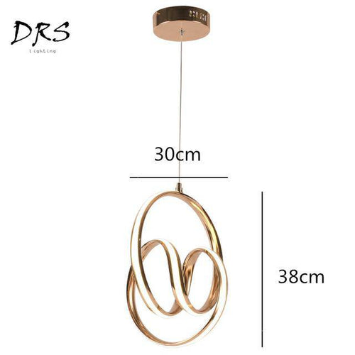 Suspension design arrondi doré Restaurant