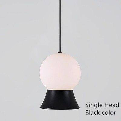 Suspension et lustre design à LED avec boule en verre et support dorée - vue 5 sur 14