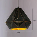 Suspension design rétro en métal noir Loft