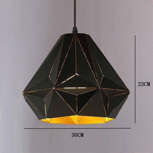 Suspension design rétro en métal noir Loft - vue 10 sur 13