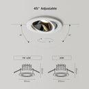 Spot design LED avec angle réglable en aluminium Alora