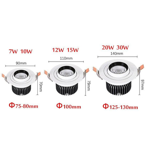 Spot moderne LED circulaire avec angle rotatif Anastassya