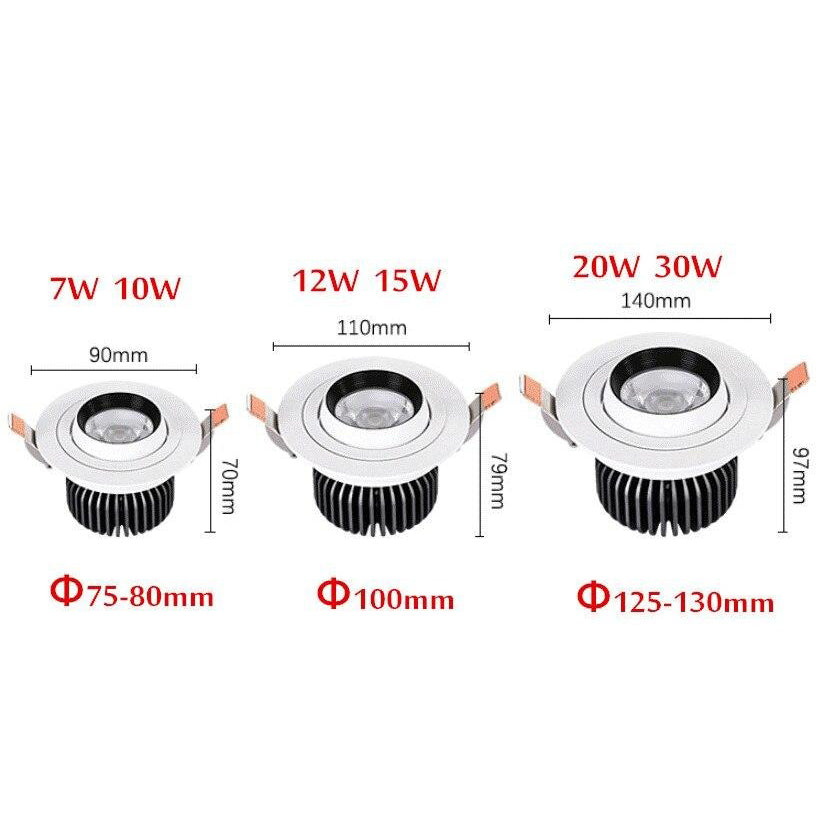 Spot moderne LED circulaire avec angle rotatif Anastassya - vue 7 sur 6