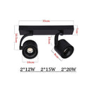 Spot moderne LED double conique avec corps rotatif Royer