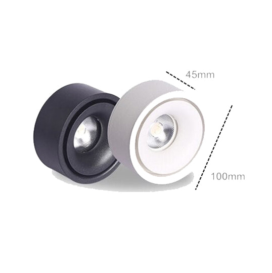 Spot moderne LED rond et encastrable en métal Lory