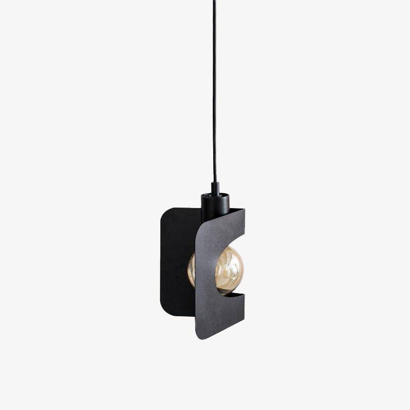 Suspension design à LED abat-jour plié en métal Creative