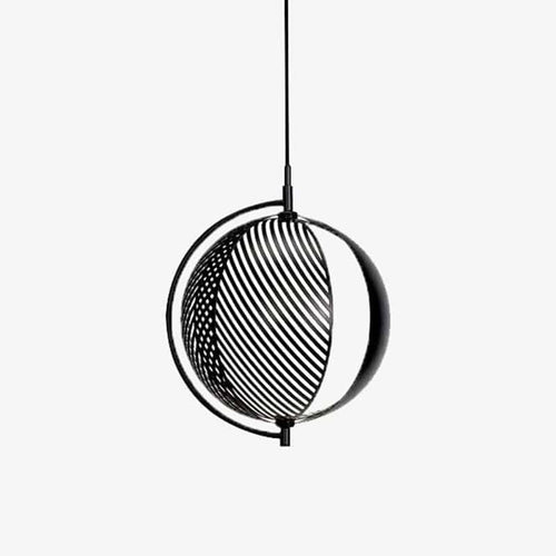 Suspension design à LED en boule métal style industriel
