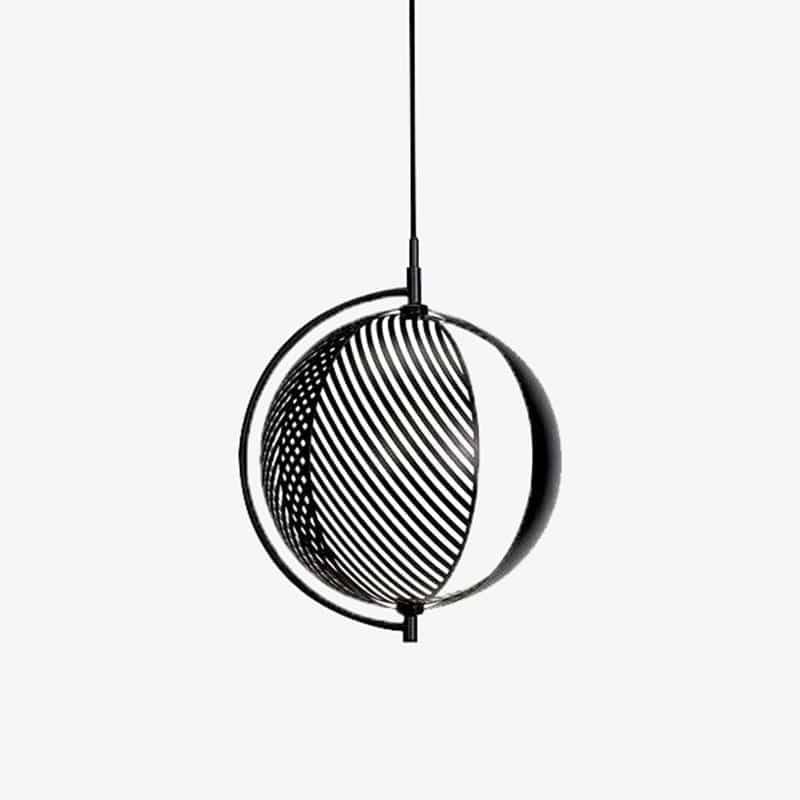 Suspension design à LED en boule métal style industriel - vue 2 sur 6
