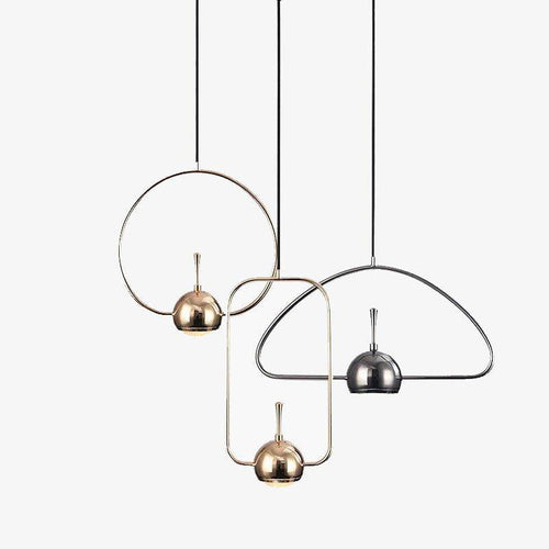 Suspension design à LED formes chromés Industrial - vue 2 sur 13