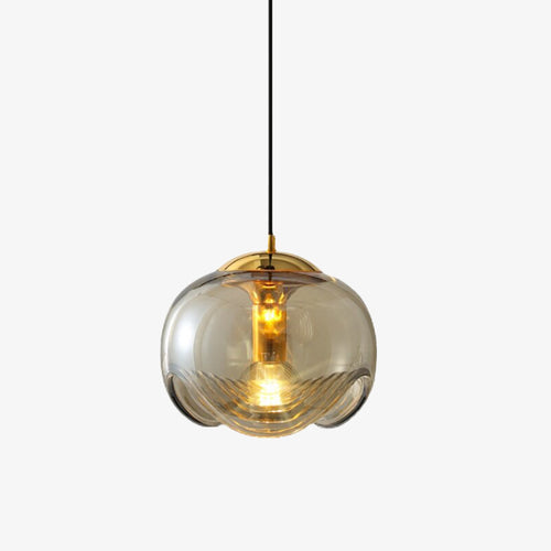 Suspension design avec abat-jour en verre original Janice