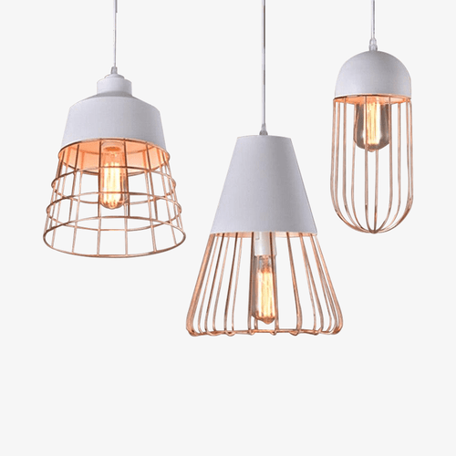 Suspension design cage colorée de plusieurs formes Loft