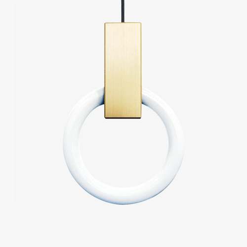 Suspension design cercle éclairé scandinave - vue 2 sur 13