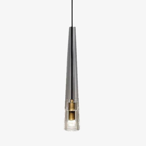 Suspension design cône en verre cristal à LED Luxury