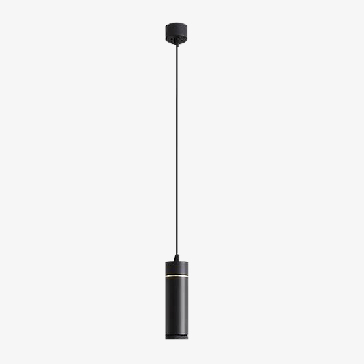 Suspension design cylindre noir à LED Luminaria
