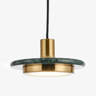 Suspension design en verre et style marbre Line - vue 2 sur 9