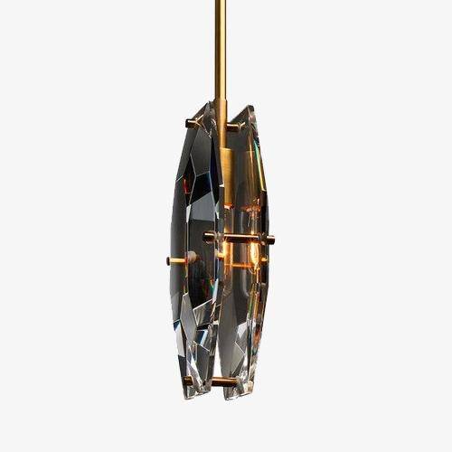 Suspension design en verre fumé cristal à LED Luxury