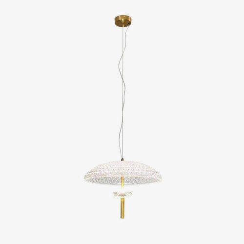 Suspension design en verre ovale ouverte à LED style chinois Lomye