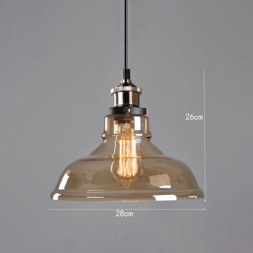 Suspension design en verre vintage retro Countryside - vue 8 sur 7