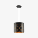 Suspension design LED avec abat-jour retro arrondi en métal
